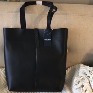 LUCKY BRAND THE POINT Black Leather Tote, NWT’s